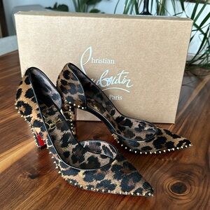 Christian Louboutin Leopard Print Heels Pumps!